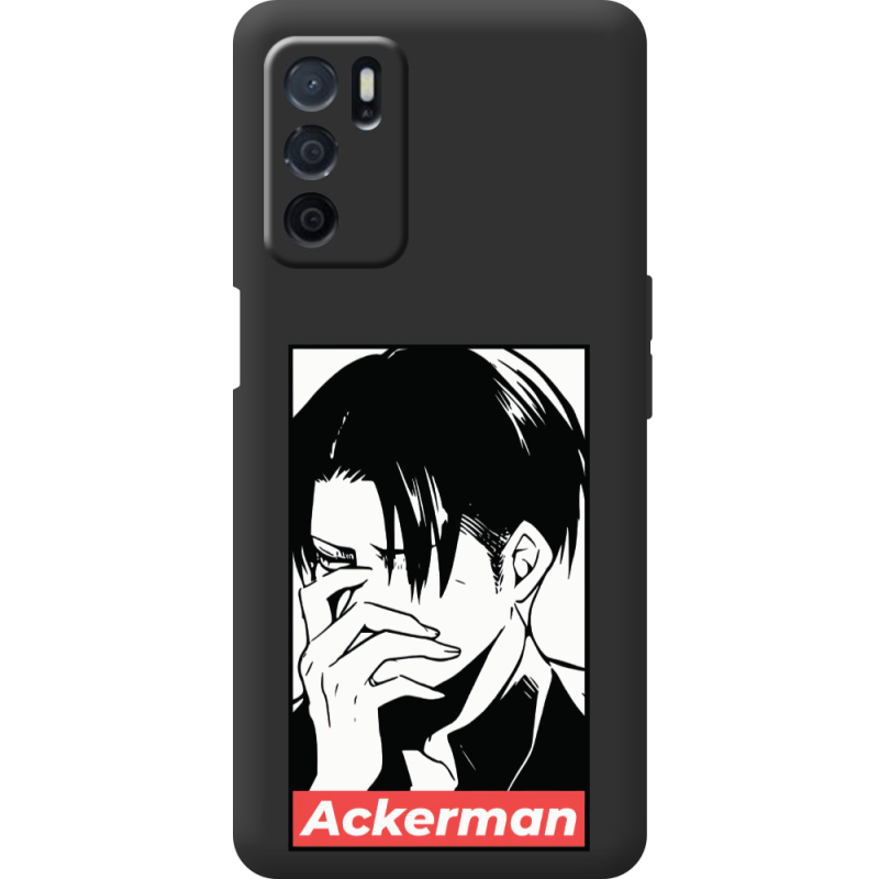 Черный чехол BoxFace OPPO A54s Attack On Titan - Ackerman