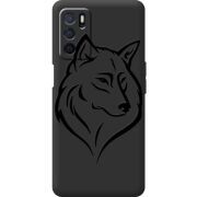 Черный чехол BoxFace OPPO A54s Wolf