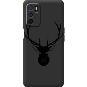 Черный чехол BoxFace OPPO A54s Deer