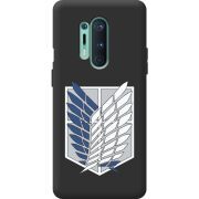 Черный чехол BoxFace OnePlus 8 Pro Атака Титанов Крылья Свободы