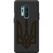 Черный чехол BoxFace OnePlus 8 Pro Ukrainian Trident