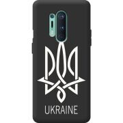 Черный чехол BoxFace OnePlus 8 Pro Тризуб монограмма ukraine