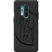 Черный чехол BoxFace OnePlus 8 Pro Horse