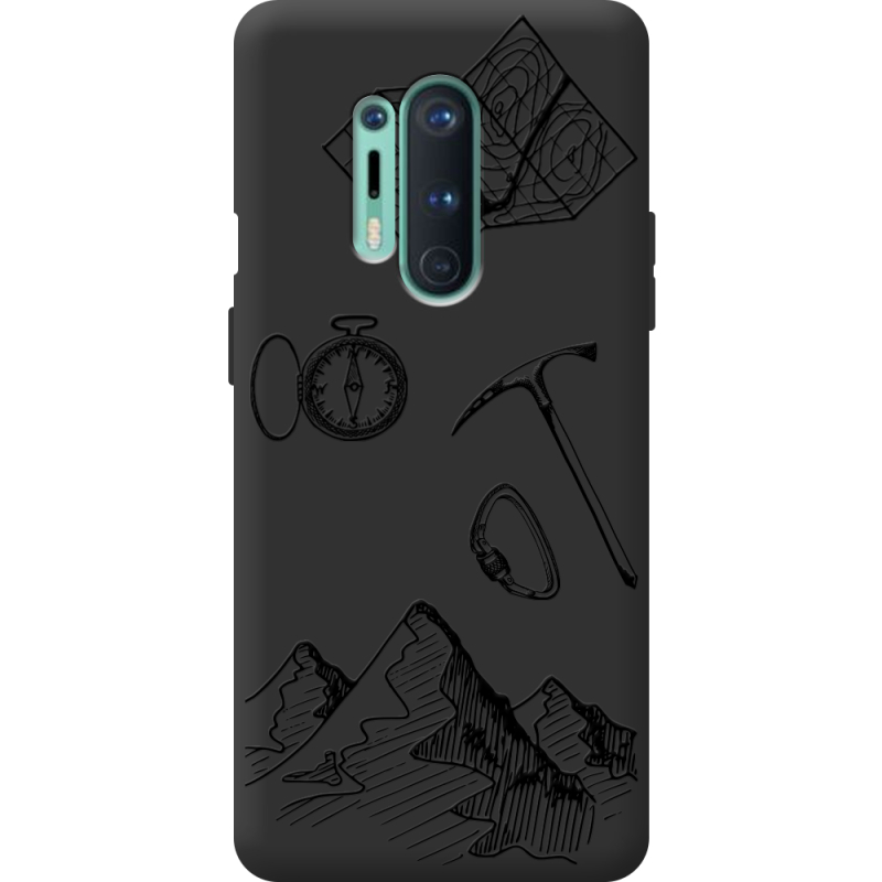 Черный чехол BoxFace OnePlus 8 Pro Mountains