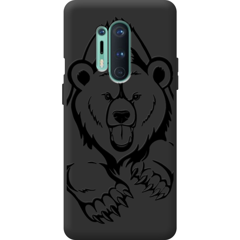 Черный чехол BoxFace OnePlus 8 Pro Grizzly Bear