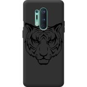 Черный чехол BoxFace OnePlus 8 Pro Tiger