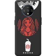 Черный чехол BoxFace OnePlus 7T RedWhite Coffee