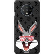 Черный чехол BoxFace OnePlus 7T looney bunny