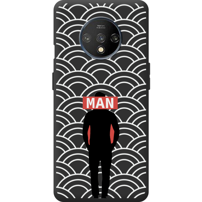 Черный чехол BoxFace OnePlus 7T Man Pattern