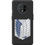 Черный чехол BoxFace OnePlus 7T Атака Титанов Крылья Свободы