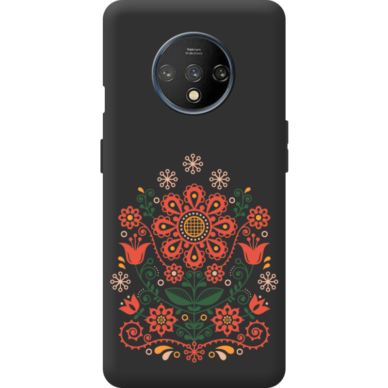 Черный чехол BoxFace OnePlus 7T Ukrainian Ornament