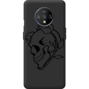 Черный чехол BoxFace OnePlus 7T Skull and Roses