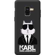 Черный чехол BoxFace Samsung A530 Galaxy A8 2018 Cat in Black