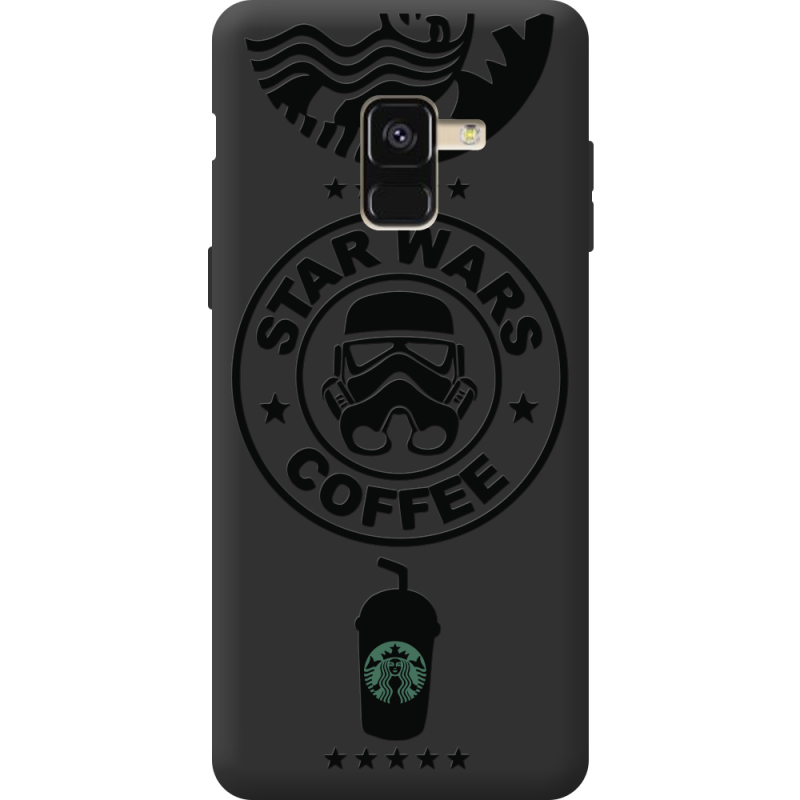 Черный чехол BoxFace Samsung A530 Galaxy A8 2018 Dark Coffee