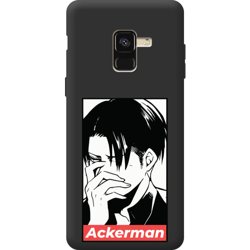 Черный чехол BoxFace Samsung A530 Galaxy A8 2018 Attack On Titan - Ackerman