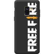 Черный чехол BoxFace Samsung A530 Galaxy A8 2018 Free Fire White Logo