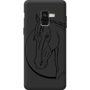 Черный чехол BoxFace Samsung A530 Galaxy A8 2018 Horse