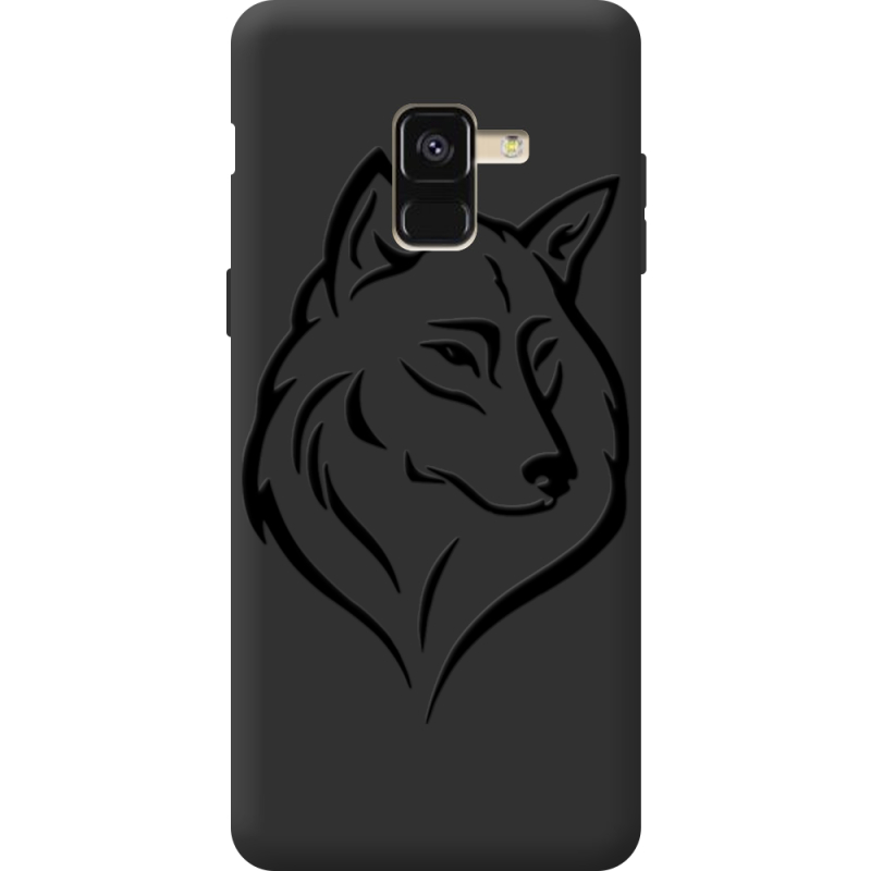 Черный чехол BoxFace Samsung A530 Galaxy A8 2018 Wolf