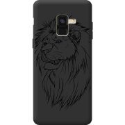 Черный чехол BoxFace Samsung A530 Galaxy A8 2018 Lion