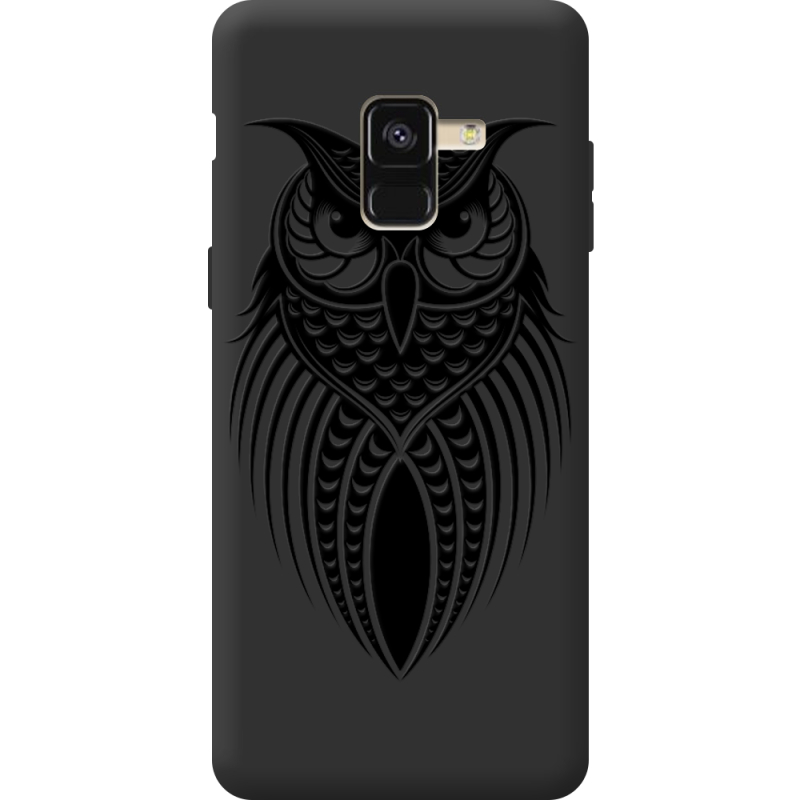 Черный чехол BoxFace Samsung A530 Galaxy A8 2018 Owl