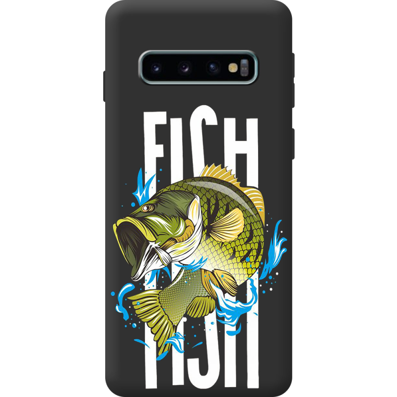 Черный чехол BoxFace Samsung G973 Galaxy S10 Fish