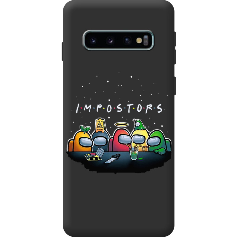 Черный чехол BoxFace Samsung G973 Galaxy S10 Among Us Impostors