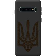 Черный чехол BoxFace Samsung G973 Galaxy S10 Ukrainian Trident