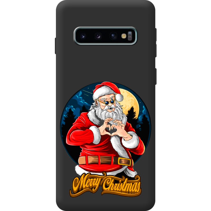 Черный чехол BoxFace Samsung G973 Galaxy S10 Cool Santa