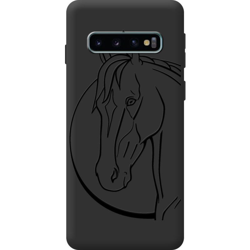 Черный чехол BoxFace Samsung G973 Galaxy S10 Horse