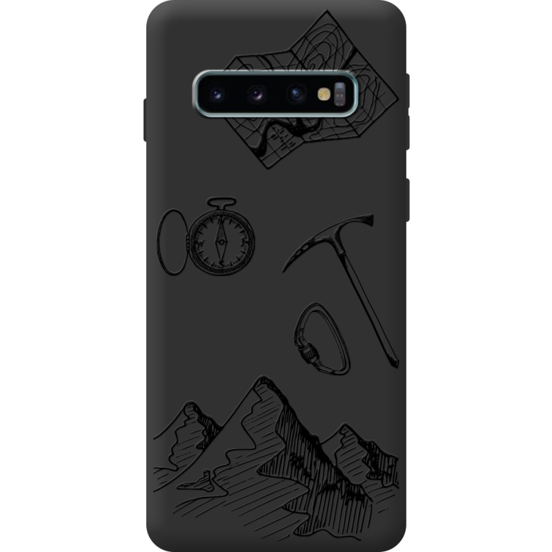 Черный чехол BoxFace Samsung G973 Galaxy S10 Mountains