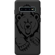 Черный чехол BoxFace Samsung G973 Galaxy S10 Grizzly Bear