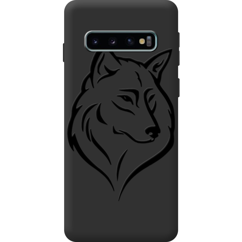 Черный чехол BoxFace Samsung G973 Galaxy S10 Wolf