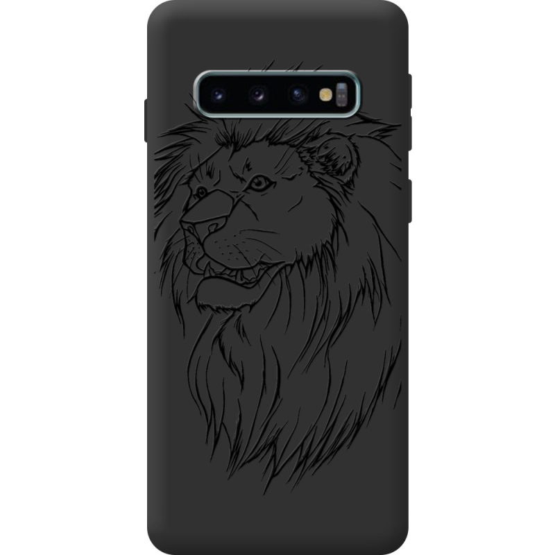 Черный чехол BoxFace Samsung G973 Galaxy S10 Lion