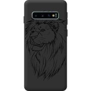 Черный чехол BoxFace Samsung G973 Galaxy S10 Lion