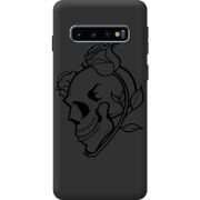 Черный чехол BoxFace Samsung G973 Galaxy S10 Skull and Roses