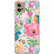 Чехол BoxFace Motorola G32 Birds in Flowers