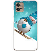 Чехол BoxFace Motorola G32 Skier Snowman