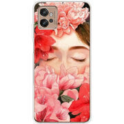 Чехол BoxFace Motorola G32 Girl in Flowers