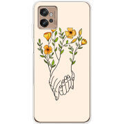 Чехол BoxFace Motorola G32 Flower Hands