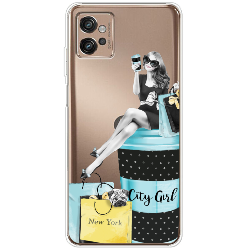 Прозрачный чехол BoxFace Motorola G32 City Girl