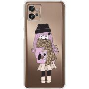 Прозрачный чехол BoxFace Motorola G32 Winter Morning Girl