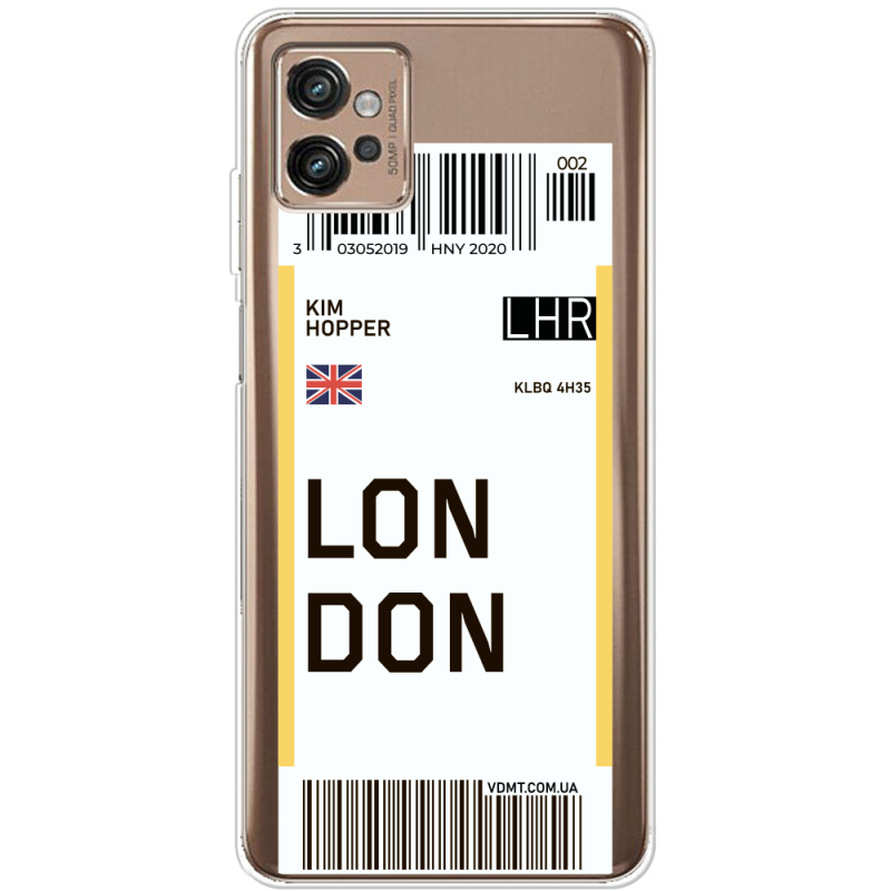 Прозрачный чехол BoxFace Motorola G32 Ticket London