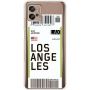 Прозрачный чехол BoxFace Motorola G32 Ticket Los Angeles