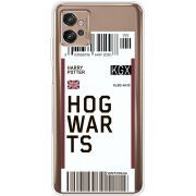 Прозрачный чехол BoxFace Motorola G32 Ticket Hogwarts