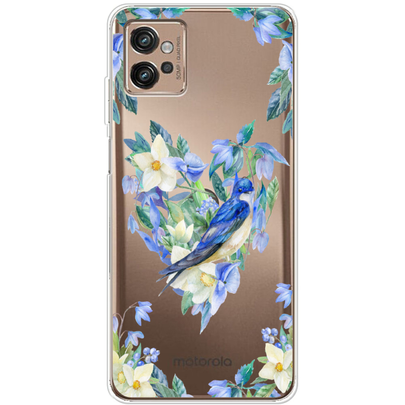 Прозрачный чехол BoxFace Motorola G32 Spring Bird