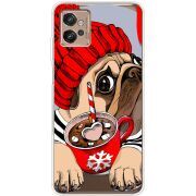 Прозрачный чехол BoxFace Motorola G32 Winter Puggy