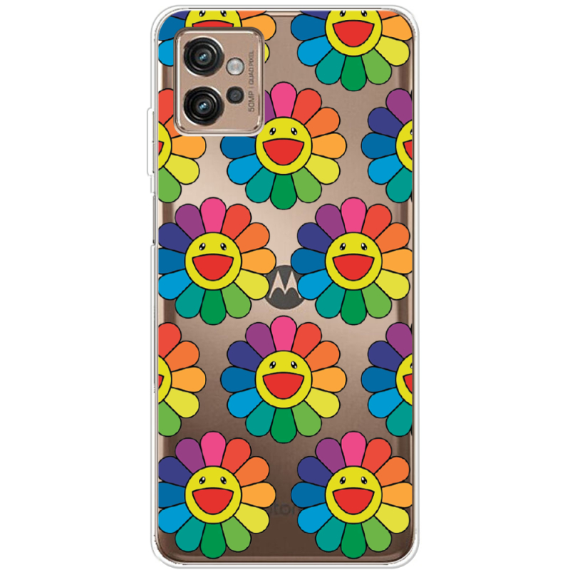 Прозрачный чехол BoxFace Motorola G32 Hippie Flowers