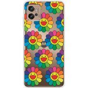 Прозрачный чехол BoxFace Motorola G32 Hippie Flowers