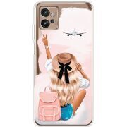 Прозрачный чехол BoxFace Motorola G32 Travel Girl