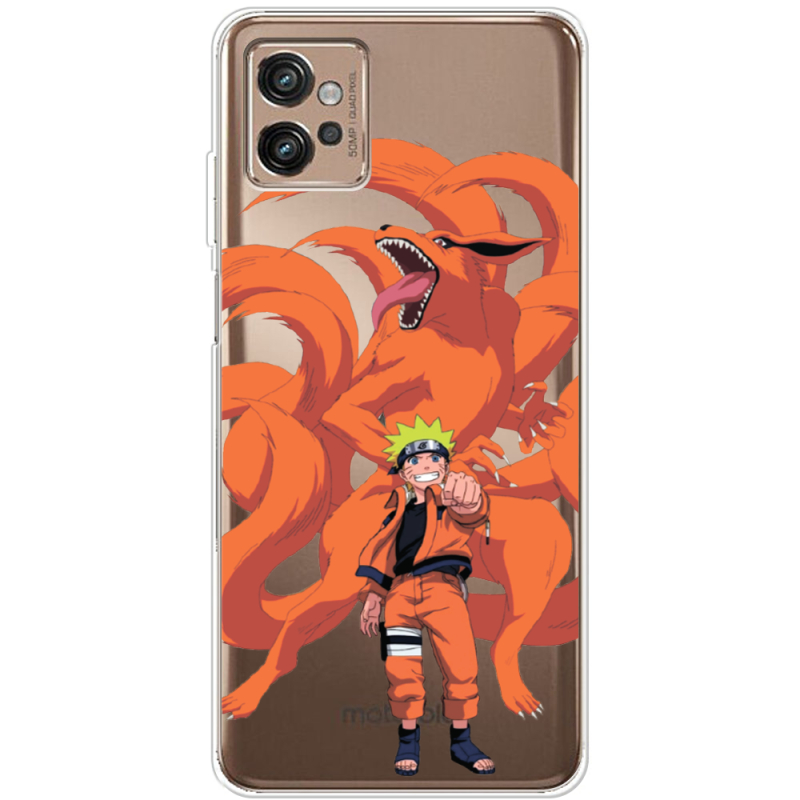 Прозрачный чехол BoxFace Motorola G32 Naruto and Kurama